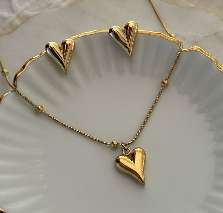Stainless Steel Heart Set