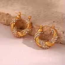 Donna Crystal Twisted Earring