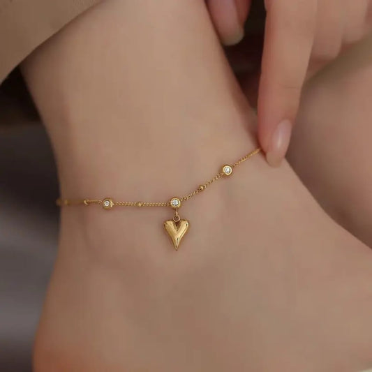 Drop Heart Anklet