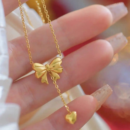 Bow Tie Heart Pendant